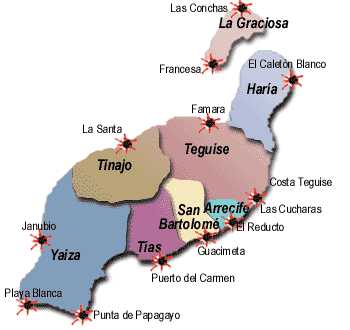 Map of Lanzarote